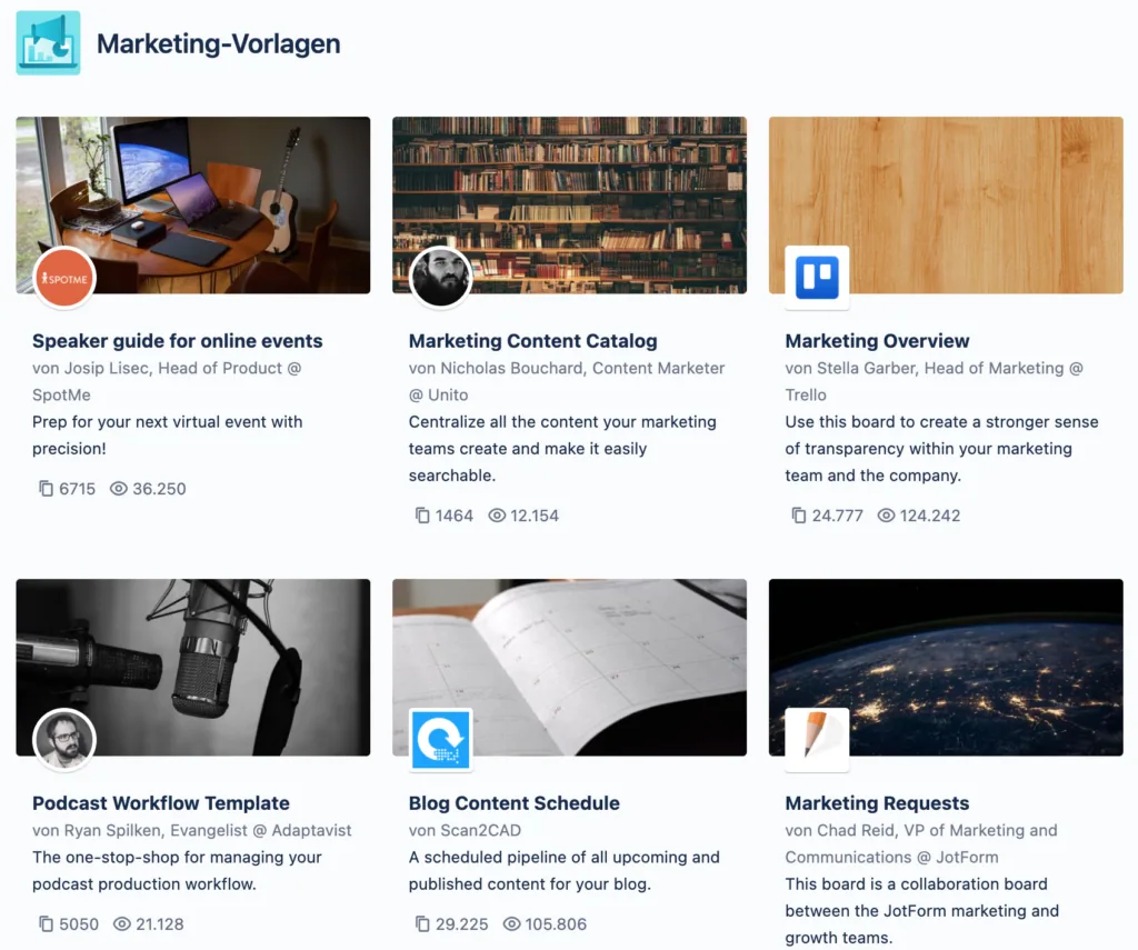 Die Content-Marketing-Strategie erklärt Trello Marketing Vorlagen Content Marketing