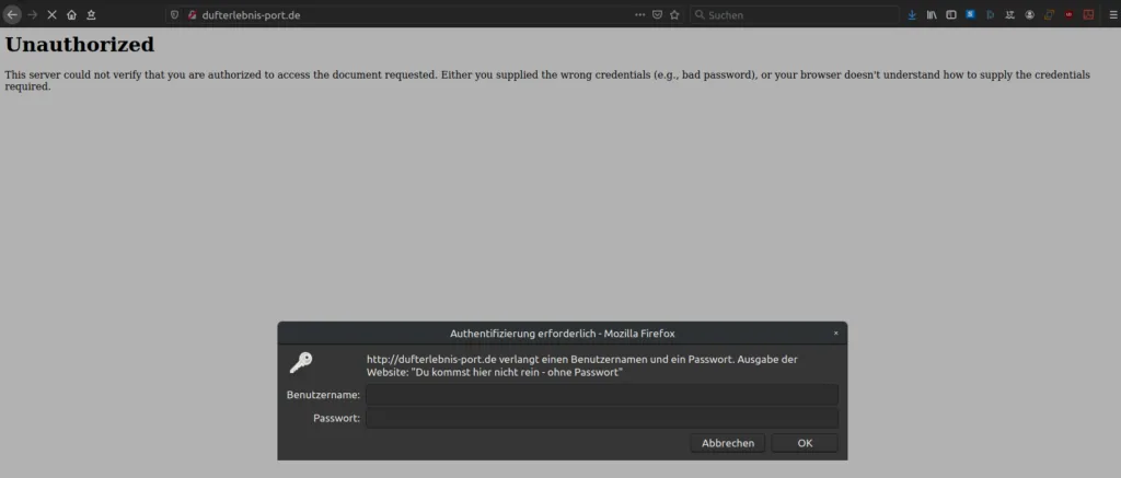 Safety First: WordPress absichern als Grundlage für ein funktionierendes CMS Passwortabfrage htpasswd WordPress Absichern