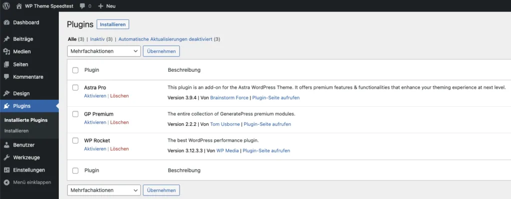 WordPress Speed Test WP Speedtest Plugins
