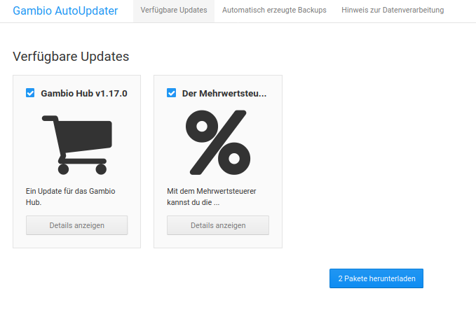 Gambio AutoUpdater Gambio AutoUpdater