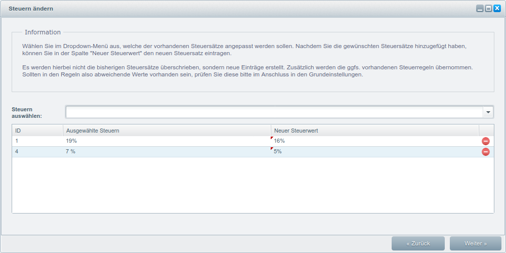 Shopware Steuern ändern Shopware Steuern ändern