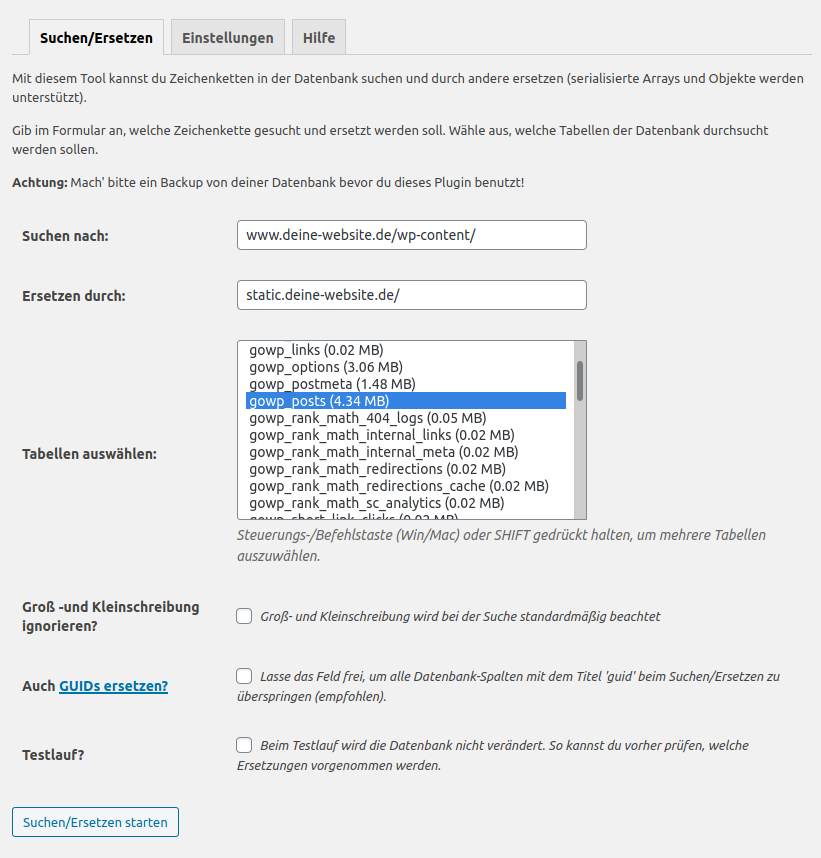 Static Domain Better Search Replace Static Domain Better Search Replace