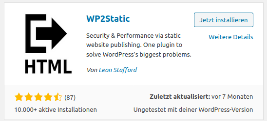 WP2Static Download WPStatic Download