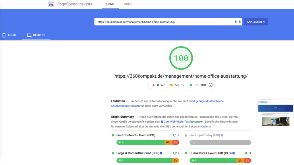 Pagespeed 100 durch Frontity edited Pagespeed durch Frontity
