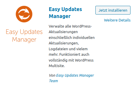 WordPress Updates – richtig aktualisieren Easy Update Manager WordPress Update WordPress Updates – richtig aktualisieren Easy Update Manager WordPress Update