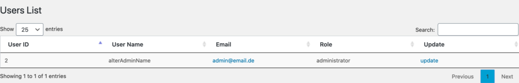 WordPress Benutzername ändern easy username changer auswahl WordPress Benutzername WordPress Benutzername ändern easy username changer auswahl WordPress Benutzername