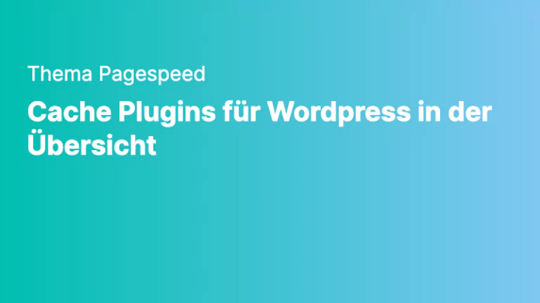pagespeed cache plugins fuer wordpress in der uebersicht