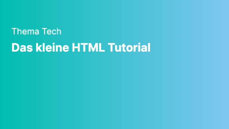 tech das kleine html tutorial