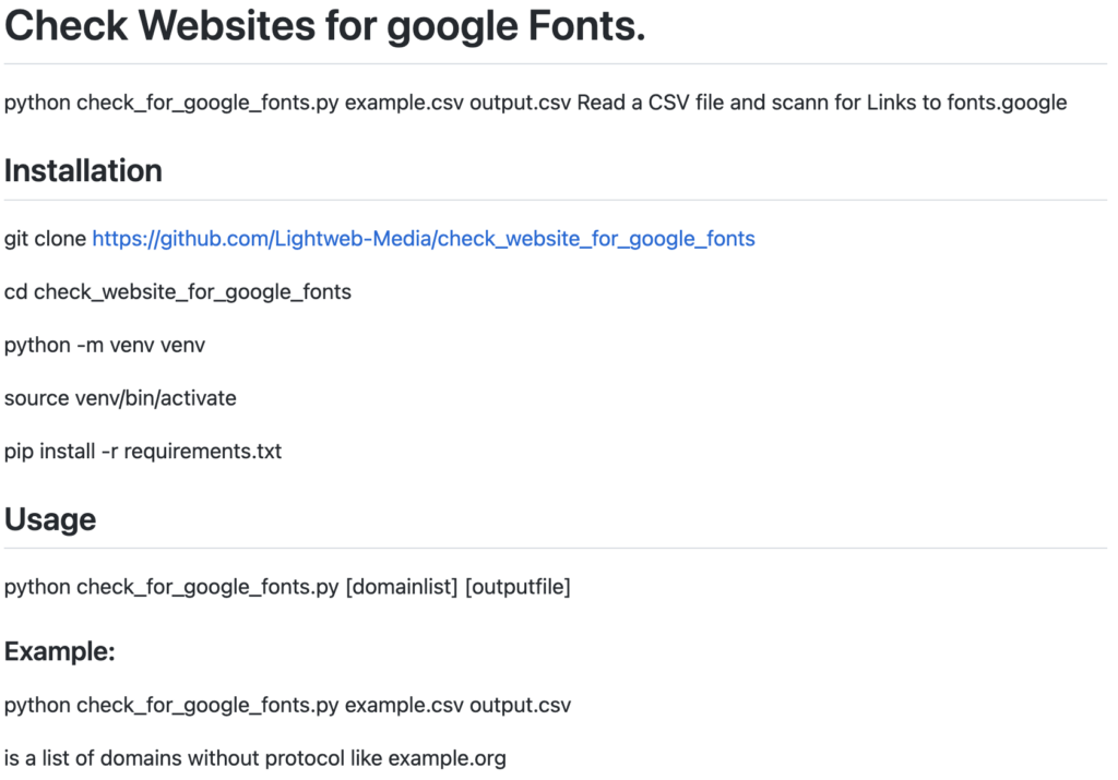 So deaktivierst Du Google Fonts oder lädst diese lokal Check Websites for google Fonts Google Fonts