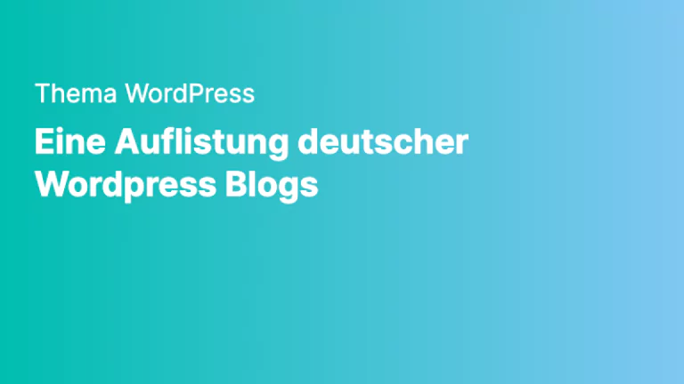 wordpress eine auflistung deutscher wordpress blogs