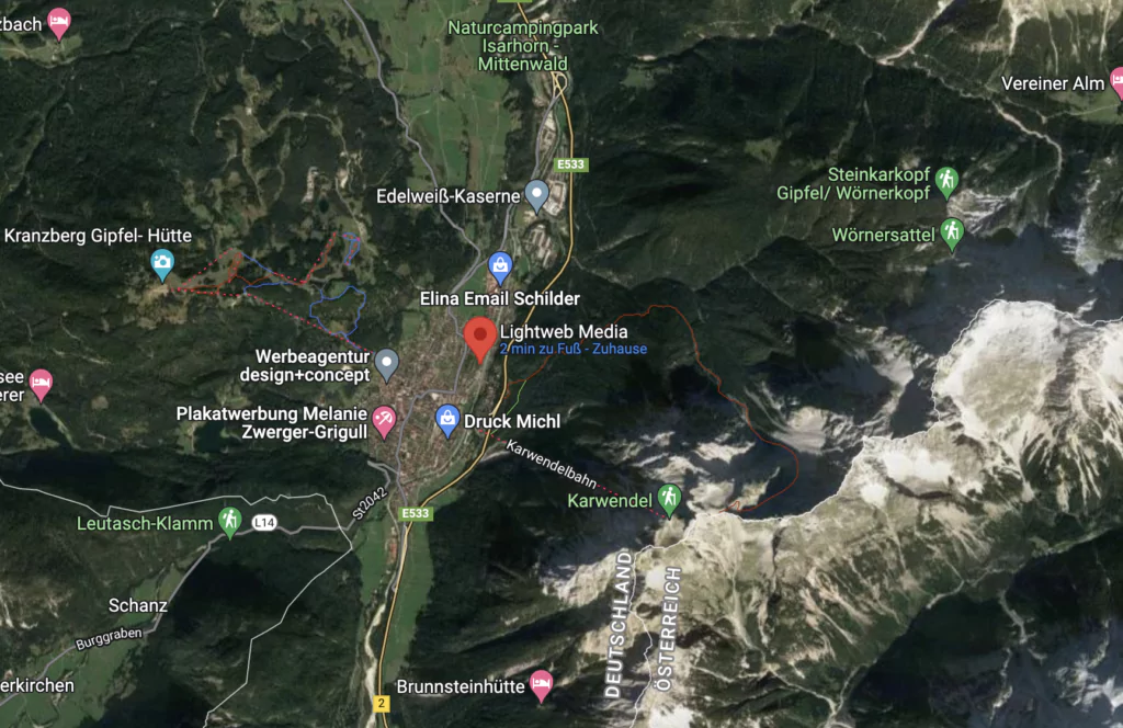 Alternativen zu Google Maps: Open Street Map und JsonBix Google Maps Mittenwald