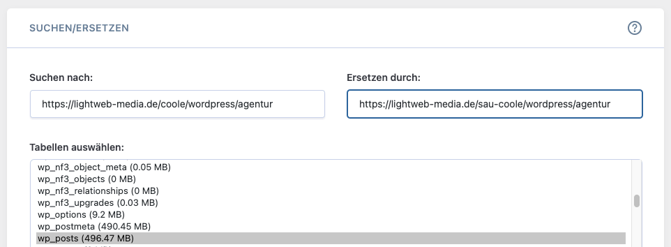 howto: suchen und ersetzen in der gesamten elementor-website better search replace