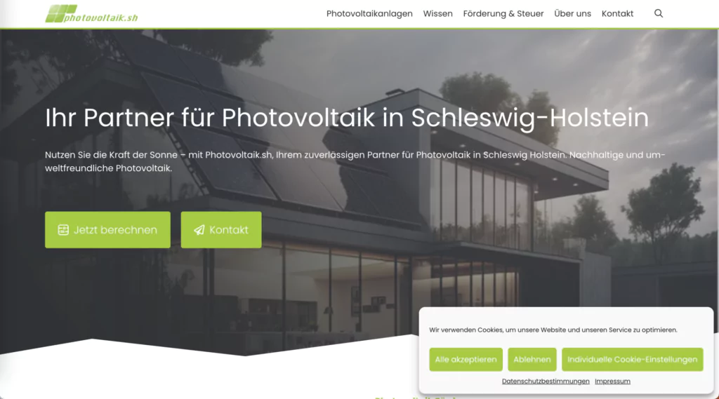 Photovoltaik.sh – Photovoltaikanbieter in Schleswig-Holstein SH photovoltaik website