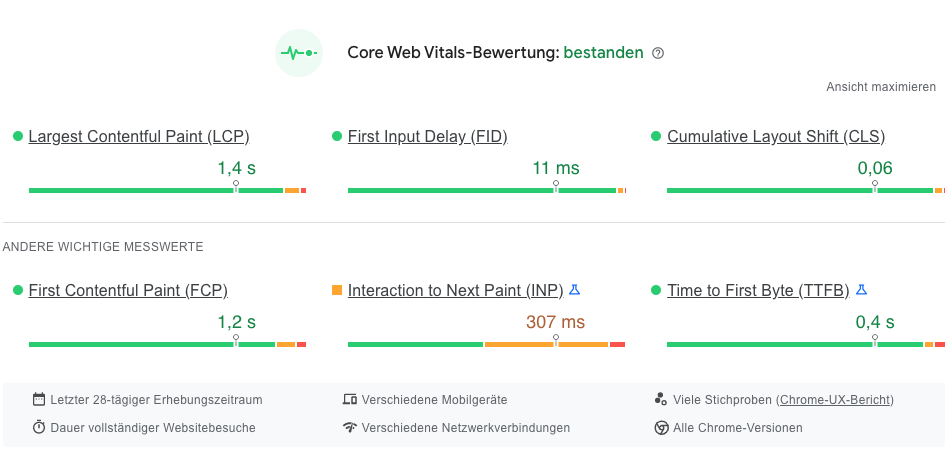Steinbock & Partner Webcorevitals
