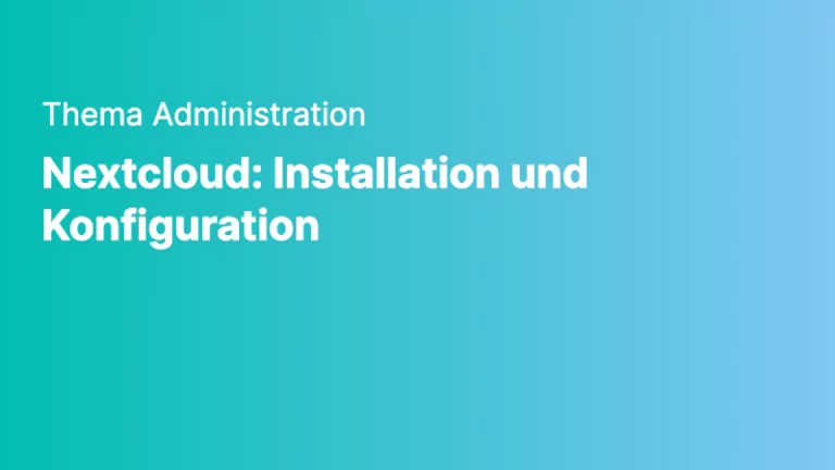 administration nextcloud installation und konfiguration png