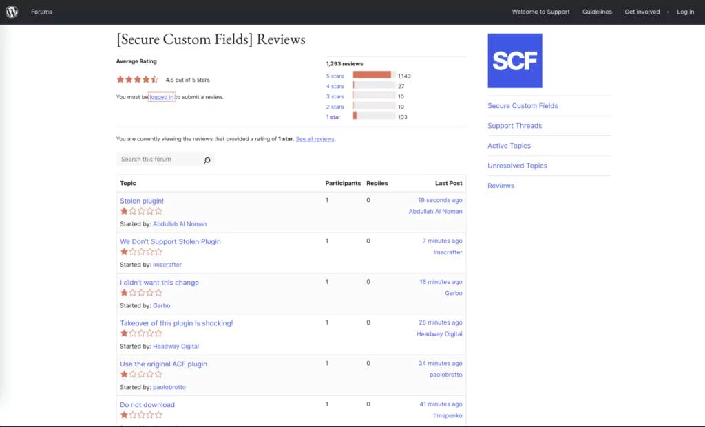 wordpress vs. wp engine: der konflikt um acf und die einführung von scf scf negative reviews